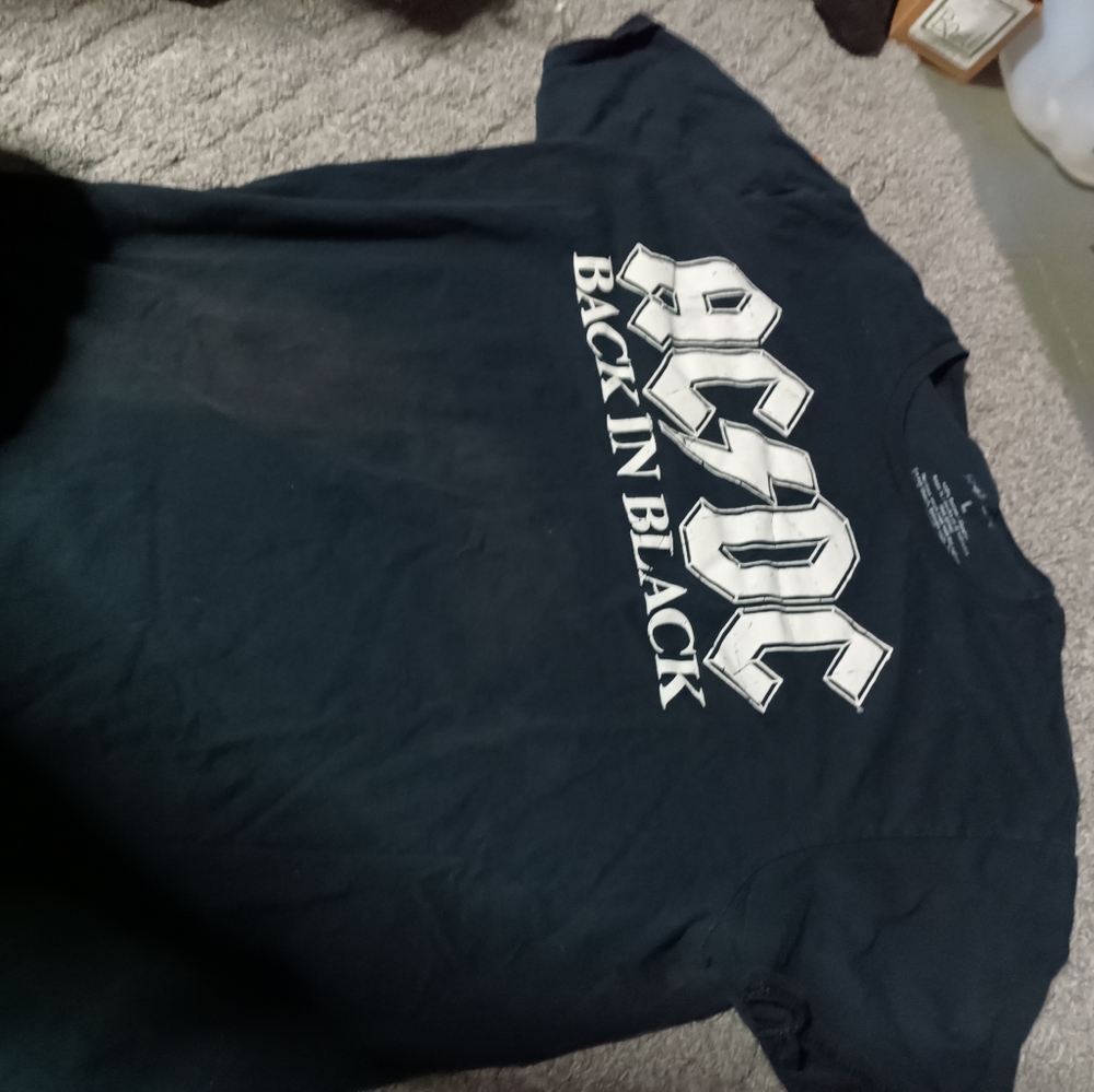 AC/DC Black Short Sleeve Tee Iconic Design